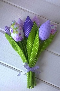 Шьем текстильные тюльпаны 